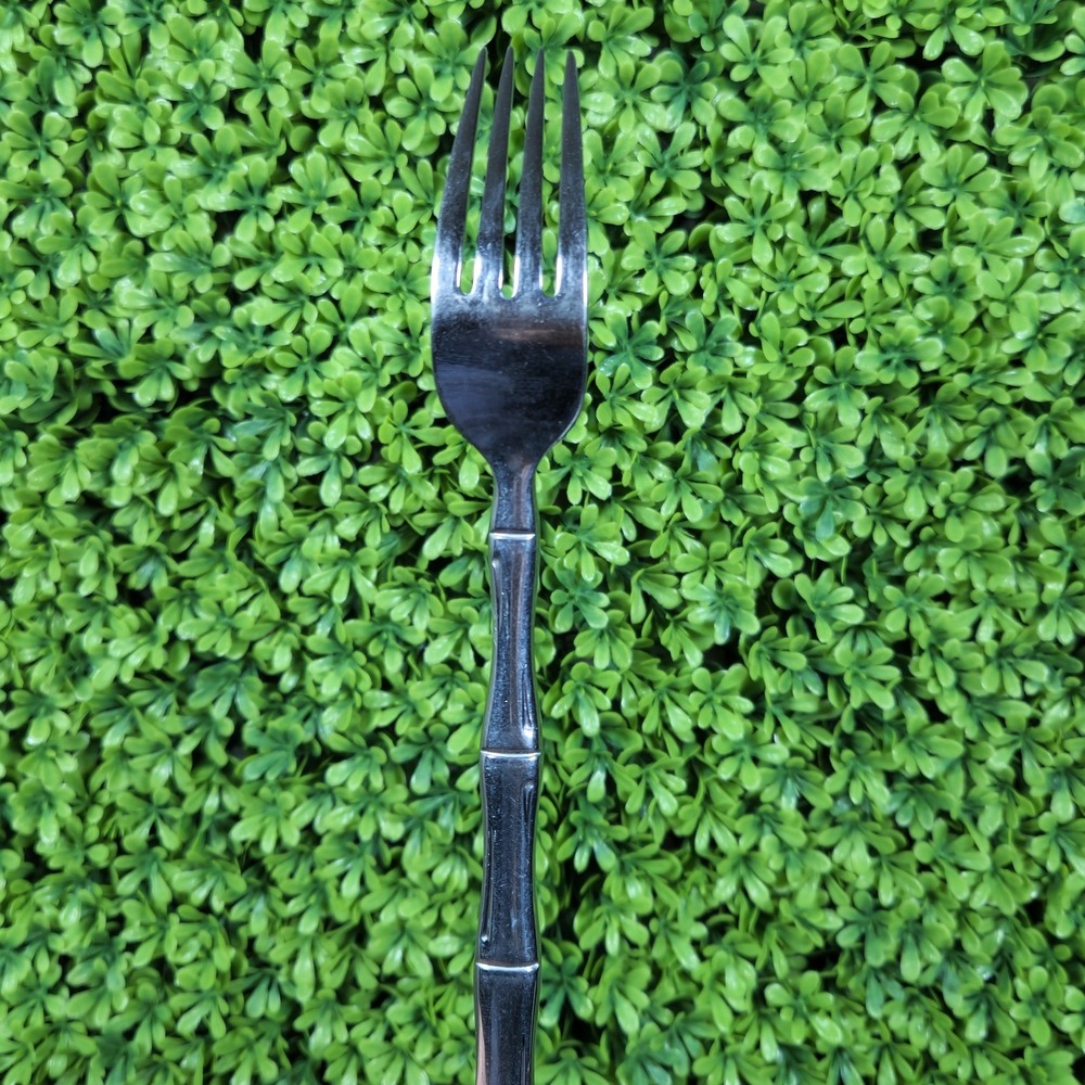 Cambridge Silversmiths Mambosa Bamboo Dinner Fork 18/10 SS Silver 8.25"